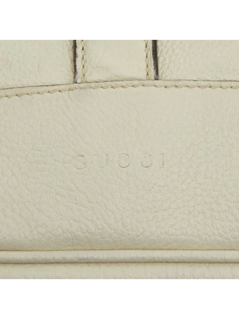 Gucci Bamboo Backpack White Leather